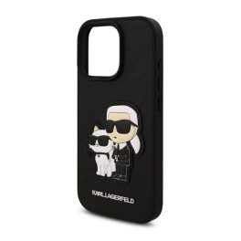 KARL LAGERFELD PU SAFFIANO KARL AND CHOUPETTE szilikon telefonvédő (ütésállóság, bőr hatású hátlap, 3D) FEKETE   KARL LAGERFELD PU SAFFIANO KARL AND CHOUPETTE szilikon telefonvédő (ütésállóság, bőr hatású hátlap, 3D) FEKETE