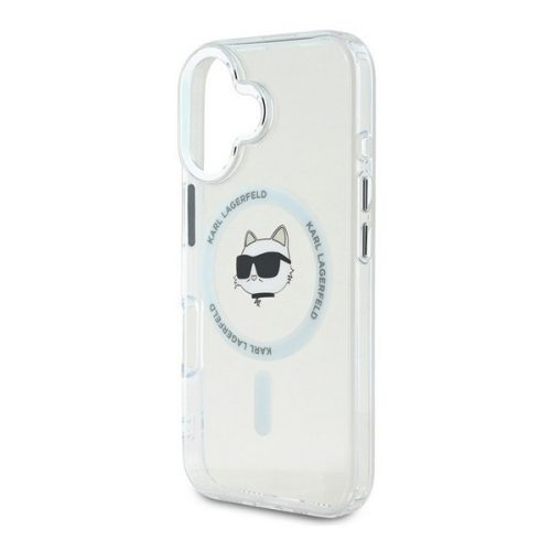 KARL LAGERFELD IML CHOUPETTE HEAD METAL FRAME MAGSAFE szilikon telefonvédő (ütésállóság, kameravédő, MagSafe) ÁTLÁTSZÓ