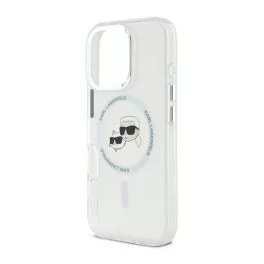   KARL LAGERFELD IML K&CH HEADS METAL FRAME MAGSAFE szilikon telefonvédő (ütésállóság, kameravédő, MagSafe) ÁTLÁTSZÓ