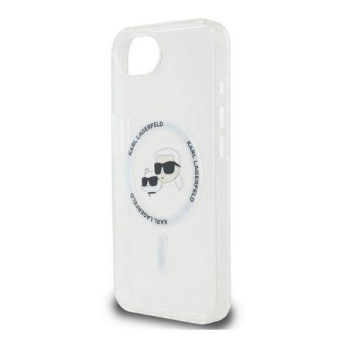 KARL LAGERFELD IML K&CH HEADS METAL FRAME MAGSAFE szilikon telefonvédő (ütésállóság, kameravédő, MagSafe) ÁTLÁTSZÓ