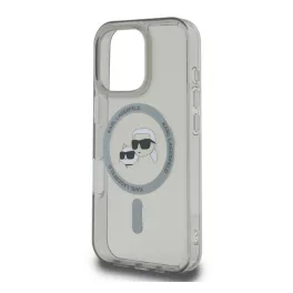   KARL LAGERFELD IML K&CH HEADS METAL FRAME MAGSAFE szilikon telefonvédő (ütésállóság, kameravédő, MagSafe) FEKETE