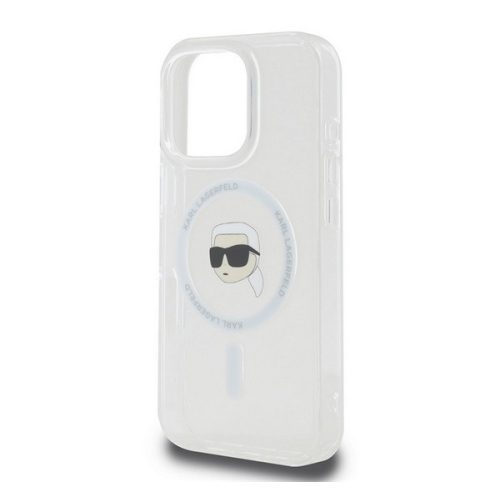 KARL LAGERFELD IML KARL HEAD METAL FRAME MAGSAFE szilikon telefonvédő (ütésállóság, kameravédő, MagSafe) ÁTLÁTSZÓ