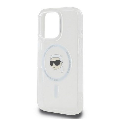 KARL LAGERFELD IML KARL HEAD METAL FRAME MAGSAFE szilikon telefonvédő (ütésállóság, kameravédő, MagSafe) ÁTLÁTSZÓ