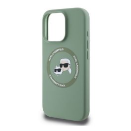 KARL LAGERFELD LIQUID SILICONE K&CH HEADS MAGSAFE szilikon telefonvédő (ütésállóság, MagSafe) SÖTÉTZÖLD   KARL LAGERFELD LIQUID SILICONE K&CH HEADS MAGSAFE szilikon telefonvédő (ütésállóság, MagSafe) SÖTÉTZÖLD