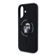 KARL LAGERFELD LIQUID SILICONE KARL AND CHOUPETTE MAGSAFE szilikon telefonvédő (ütésállóság, MagSafe) FEKETE