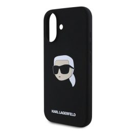   KARL LAGERFELD LIQUID SILICONE KARL HEAD MAGSAFE szilikon telefonvédő (ütésállóság, MagSafe) FEKETE