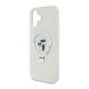 KARL LAGERFELD RINGSTAND KARL AND CHOUPETTE MAGSAFE szilikon telefonvédő (ütésállóság, MagSafe, kitámasztó) FEHÉR