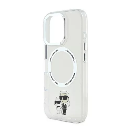 KARL LAGERFELD IML KARL AND CHOUPETTE MAGSAFE szilikon telefonvédő (ütésállóság, MagSafe) ÁTLÁTSZÓ