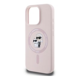   KARL LAGERFELD SILICONE KARL&CHOUPETTE HEADS MAGSAFE szilikon telefonvédő (ütésállóság, MagSafe) RÓZSASZÍN