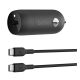 BELKIN BOOST CHARGE autós töltő Type-C aljzat (30W, PD gyorstöltő + Type-C kábel) FEKETE