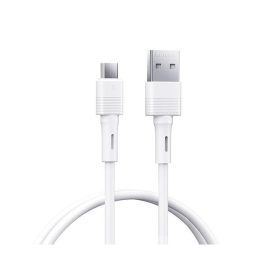   REMAX LEYA adatkábel (USB - microUSB, 2.4A, gyorstöltő, 100cm) FEHÉR