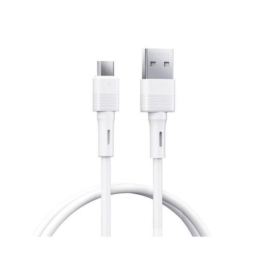 REMAX LEYA adatkábel (USB - microUSB, 2.4A, gyorstöltő, 100cm) FEHÉR