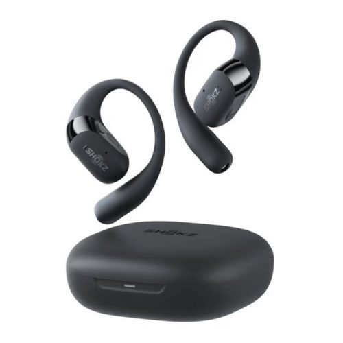 SHOKZ OPENFIT2+ bluetooth fülhallgató SZTEREO (v5.4, TWS, fülre akasztható, mikrofon, zajszűrő, IP55 + töltőtok) FEKETE
