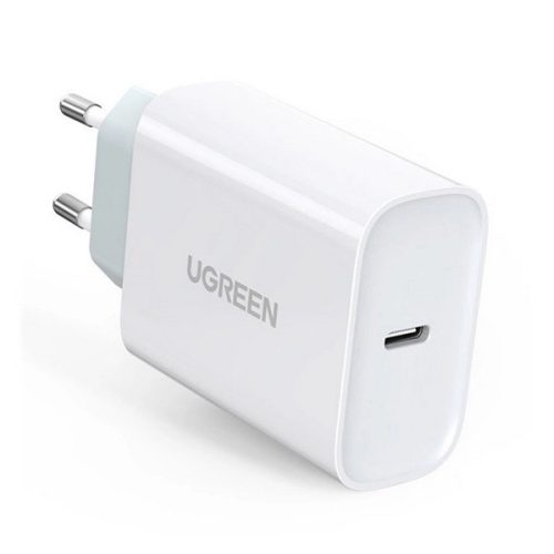 UGREEN A8EU hálózati töltő Type-C aljzat (30W, PD gyorstöltő 4.0) FEHÉR
