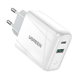 UGREEN CD170 hálózati töltő USB+Type-C aljzat (36W, PD gyorstöltő 4.0) FEHÉR   UGREEN CD170 hálózati töltő USB+Type-C aljzat (36W, PD gyorstöltő 4.0) FEHÉR