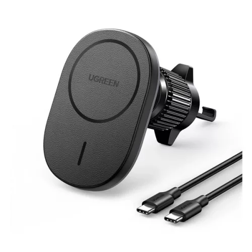 UGREEN CD345 autós tartó (szellőzőre, 360°, 15W, wireless, mágneses, PD gyorstöltő, MagSafe) FEKETE
