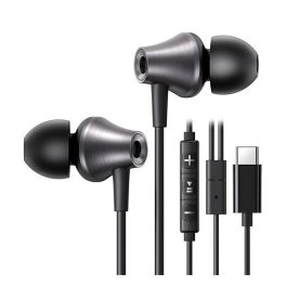   UGREEN EP105 fülhallgató SZTEREO (Type-C, mikrofon, felvevő gomb) FEKETE