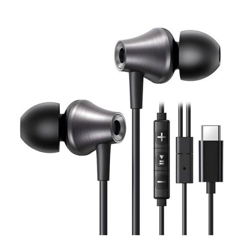 UGREEN EP105 fülhallgató SZTEREO (Type-C, mikrofon, felvevő gomb) FEKETE