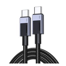   UGREEN L512 adatkábel (Type-C - Type-C, 100W, PD gyorstöltő 3.0, cipőfűző, 300cm) SÖTÉTSZÜRKE