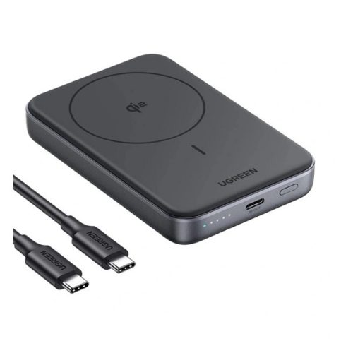 UGREEN PB761 vésztöltő Type-C aljzat (10000mAh, 30W, gyorstöltő, wireless, MagSafe, Qi2 szabvány) FEKETE
