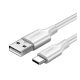 UGREEN US287 adatkábel (USB - Type-C, 2A, gyorstöltő 3.0, 150cm) FEHÉR