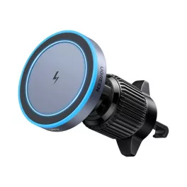   UGREEN W525 autós tartó (szellőzőre, 360°, 15W, wireless, MagSafe, gyorstöltő) FEKETE
