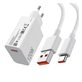 XIAOMI MDY-16-EN hálózati töltő USB aljzat (120W, PD gyorstöltő + Type-C kábel) FEHÉR   XIAOMI MDY-16-EN hálózati töltő USB aljzat (120W, PD gyorstöltő + Type-C kábel) FEHÉR