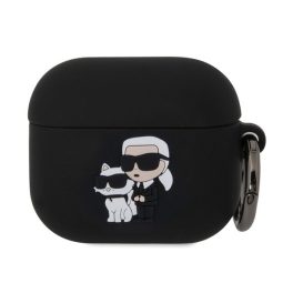   KARL LAGERFELD 3D LOGO NFT KARL AND CHOUPETTE szilikon tok (karabíner) FEKETE Apple AirPods 3