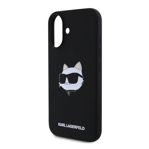 KARL LAGERFELD LIQUID SILICONE CHOUPETTE HEAD MAGSAFE szilikon telefonvédő (ütésállóság, MagSafe) FEKETE