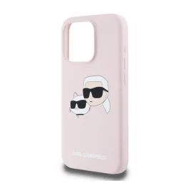   KARL LAGERFELD LIQUID SILICONE DOUBLE HEADS MAGSAFE szilikon telefonvédő (ütésállóság, MagSafe) RÓZSASZÍN