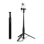 SPIGEN S541W szelfibot (univerzális, tripod állvány, állítható, bluetooth távkioldó, forgatható, 31.5-146cm) FEKETE