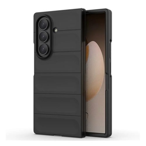Szilikon telefonvédő (ütésállóság, kameravédő, 3D) FEKETE