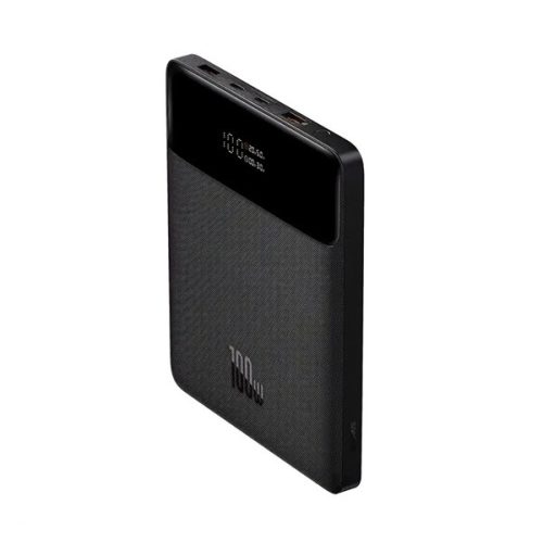 BASEUS BLADE vésztöltő 2 USB+2 Type-C aljzat (20000mAh, 100W, PD gyorstöltő, LED jelzés) FEKETE