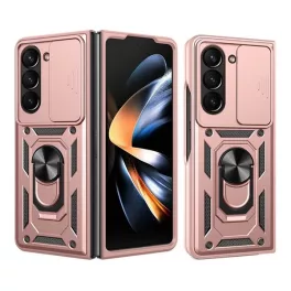   Defender szilikon telefonvédő (ütésállóság, tartógyűrű, kameravédő) ROZÉARANY