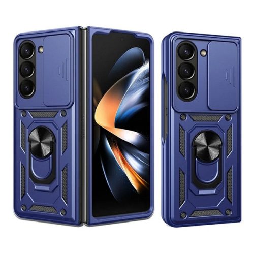 Defender szilikon telefonvédő (ütésállóság, tartógyűrű, kameravédő) SÖTÉTKÉK