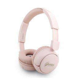   GUESS SCRIPT METAL LOGO bluetooth fejhallgató SZTEREO (v5.3, mikrofon, IPX4 vízálló) RÓZSASZÍN