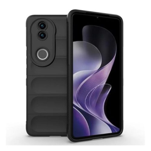 Szilikon telefonvédő (ütésállóság, kameravédő, 3D) FEKETE