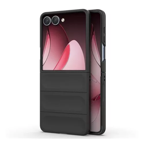 Műanyag telefonvédő (ütésállóság, kameravédő, 3D) FEKETE