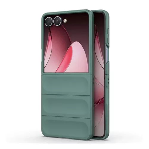 Műanyag telefonvédő (ütésállóság, kameravédő, 3D) SÖTÉTZÖLD