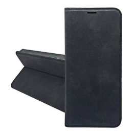 Tok álló, bőr hatású (FLIP, oldalra nyíló, asztali tartó, kártyazseb, prémium) FEKETE   Tok álló, bőr hatású (FLIP, oldalra nyíló, asztali tartó, kártyazseb, prémium) FEKETE