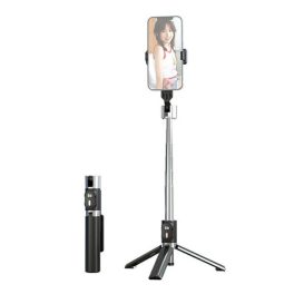   USAMS MINI szelfibot (tripod állvány, állítható, bluetooth távkioldó, 20-100cm, 4.7-7" méret) FEKETE