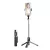 USAMS ZB324 Mini szelfibot (tripod állvány, állítható, bluetooth távkioldó, 20-100cm, 4.7-7" méret) FEKETE