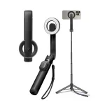 SPIGEN S571W szelfibot (univerzális, tripod állvány, állítható, bluetooth távkioldó, mágneses, 16.7-74cm) FEKETE