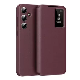  Tok álló (aktív FLIP, oldalra nyíló, Smart View Cover) BORDÓ