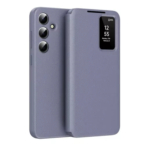 Tok álló (aktív FLIP, oldalra nyíló, Smart View Cover) LILA