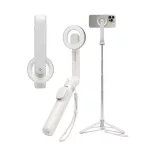 SPIGEN S571W szelfibot (univerzális, tripod állvány, állítható, bluetooth távkioldó, mágneses, 16.7-74cm) BÉZS