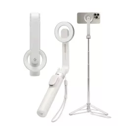   SPIGEN S571W szelfibot (univerzális, tripod állvány, állítható, bluetooth távkioldó, mágneses, 16.7-74cm) BÉZS