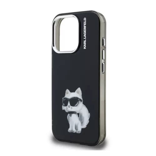 KARL LAGERFELD IML AQUARELLE CHOUPETTE szilikon telefonvédő (ütésállóság, kameravédő) FEKETE