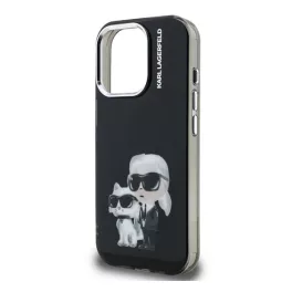   KARL LAGERFELD IML AQUARELLE KARL AND CHOUPETTE szilikon telefonvédő (ütésállóság, kameravédő) FEKETE