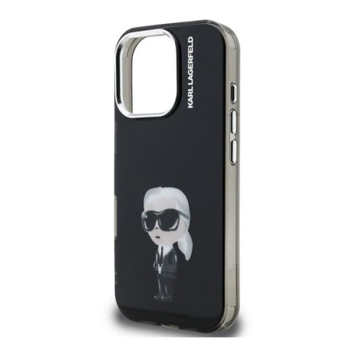 KARL LAGERFELD IML AQUARELLE KARL szilikon telefonvédő (ütésállóság, kameravédő) FEKETE